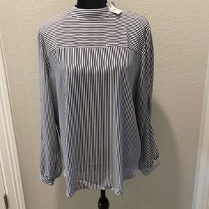 Large, navy and white blouse by Loft
